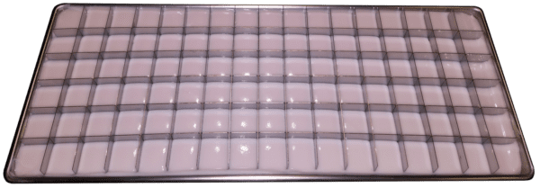 A close up of the bottom of a tray