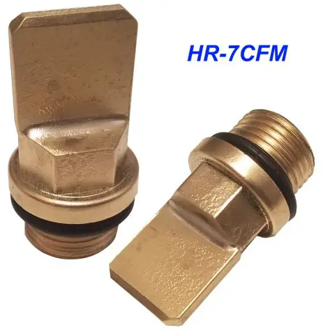 A couple of brass valves that are sitting on top of each other.