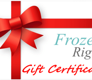 A red ribbon and gift certificate
